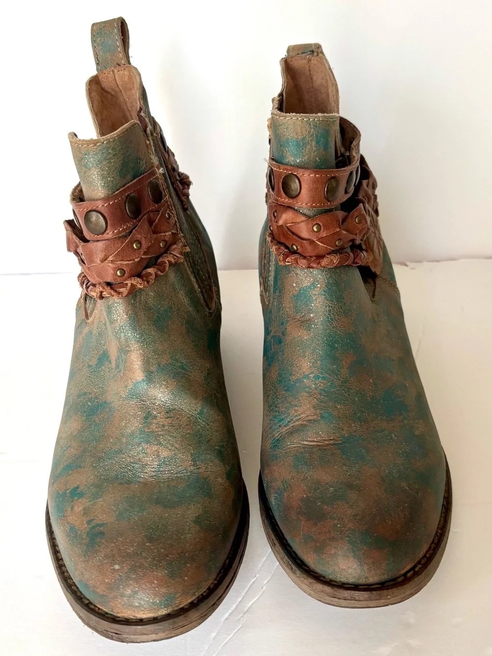 Corral Circle G Green Harness Studded boots 9.5 green cowboy western boho